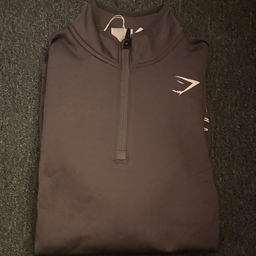 Gymshark Men's Zip Up Sweater - Dark Gray
